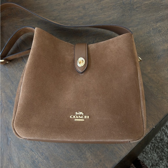 Coach Brown Suede Women's Bag Hadley Convertible - Picture 3 of 4